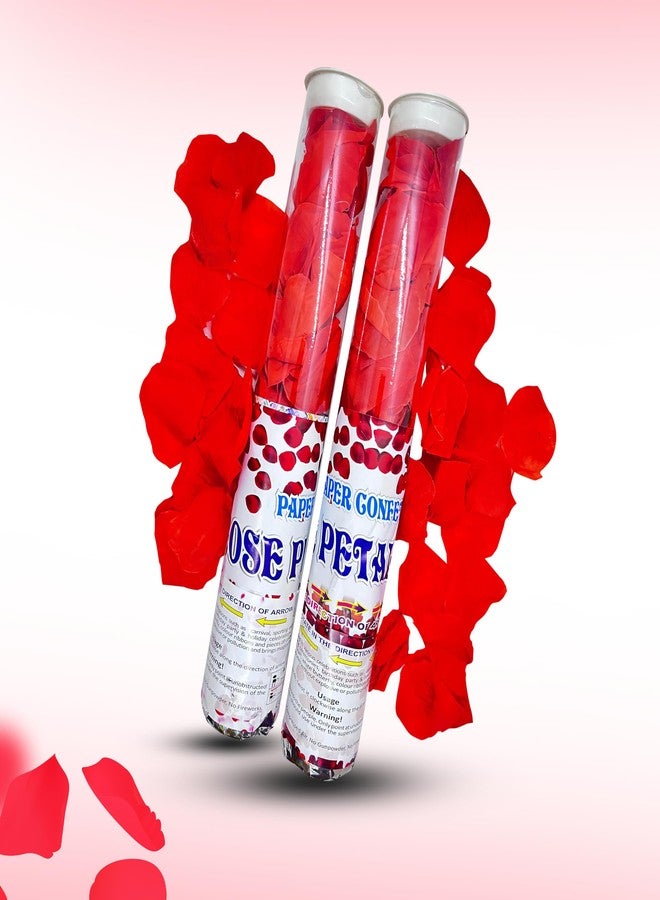 Untumble Party Poppers with Rose Petal Confetti, Pack of 2 for all Celebrations Birthday, Anniversary, Surprise Party Celebartion Popper with Rose Petals (Pack of 2) - Image 5